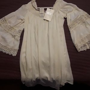 White off the shoulder sun dress